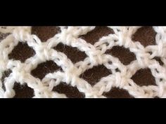 the crochet is white and brown in color