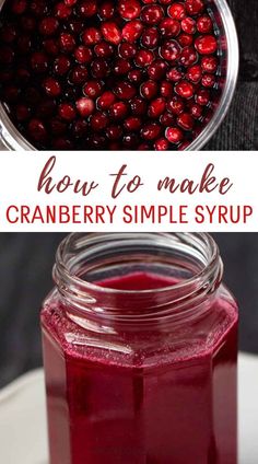 cranberry simple syrup Cranberry Syrup Recipe, Cranberry Cocktail Recipe, Fresh Cranberry Recipes, Cranberry Simple Syrup, Brown Sugar Simple Syrup, Simple Syrup Recipe, Traditional Holiday Recipes, Simple Syrup Cocktails, Cranberry Drinks