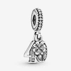 Forty Birthday, Charms Pandora, Bracelet Pandora, Pandora Style, Pandora Bracelet Charms, Pandora Bracelets, 40th Anniversary, Dangle Charms, Pandora Bracelet