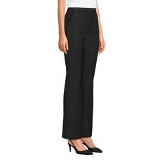 Wouldn't it be nice if you had a pair of pants that worked for the office a fancy restaurant and any special event but still felt good? They'd have to be soft and stretchy with a flattering cut and a simple style that went well with everything in your closet. Well we have some good news! Our Women's High Rise Bi Stretch Pintuck Boot Cut Pants can make this dream come true. Made from a durable cotton blend these pants hug your curves in all the right places and have plenty of stretch. A pintuck p High-waisted Stretch Dress Pants For Formal Occasions, Stretch High-waisted Dress Pants For Formal Occasions, Formal Stretch High-waisted Work Pants, Black Professional Pants For Formal Occasions, Formal Stretch High-waisted Dress Pants, Classic Dress Pants For Night Out In Fall, Elegant Fitted Black Work Pants, Black Formal Professional Pants, Black Professional Formal Pants