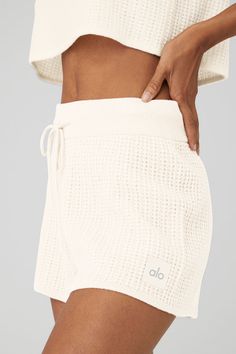 Unreal softness and an airy knit. The Cashmere High-Waist Plush Waffle Short is made with an ultra-soft lightweight cashmere yarn in a breathable, loose fit that handles sun-warmed activities like a pro. Pair with the matching Cashmere Plush Waffle Cropped Tank and serve laidback luxury all season long. Luxe, lightweight cashmere yarn Airy & breathable Designed & uniquely fit to flatter every size Wear-tested by our in-house team for the perfect fit Cashmere Yarn, Camping Outfits, Cute Preppy Outfits, Clothing Sets, Running Clothes, Preppy Outfits, Like A Pro, Comfy Outfits, Everyday Outfits