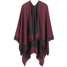 PRICES MAY VARY. Double Sided Design - Ponchos for women is fully reversible, you can choose to display the dark side or the light color side, or you can play with your folding methods or twist to display both complimentary color patterns. One size fits all - Length 50-60 inch.Detailed workmanship with carefully stitched edges, high quality product without loose thread or defects.It can hide your unperfect waist/hip/thigh to show your stylish look, below hip length, casual style. Versatile Wear Winter Shawl Cape For Layering, Oversized Burgundy Outerwear For Winter, Oversized Burgundy Winter Outerwear, Black Batwing Sleeve Outerwear For Layering, Black Outerwear With Batwing Sleeves For Layering, Oversized Black Cape For Layering, Black Winter Poncho For Layering, Black Cape Cardigan For Winter, Open Front Poncho