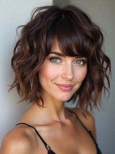 27 Layered Shag Haircuts with Fringe for Every Face Shape Shag Haircut With Fringe, Layered Shag Haircut, Haircuts With Fringe, Haircut With Fringe, Shaggy Curly Hair, Heart Shaped Face Hairstyles, Layered Shag, Medium Shaggy Hairstyles, Curly Shag Haircut