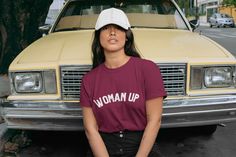 "Calling all badass feminists! Our \"Woman Up\" t-shirt is the perfect minimalist statement tee to show the world that you're an empowered woman. It also makes a great gift for all the strong women in your life! 🖤Material: High-quality 100% combed and ring-spun cotton for a soft, comfortable feel 🖤 Fit: Unisex sizing, for women's sizing we recommend you size down for a fitted look or order your normal size for a more relaxed, loose fit. 🖤 Style: Short-sleeve t-shirt with a crew neck and a tea 45 Number, Trendy Graphic Tees, Gods Plan, Statement Tees, Trendy Tops, Strong Women, The Well, Bella Canvas, Red White