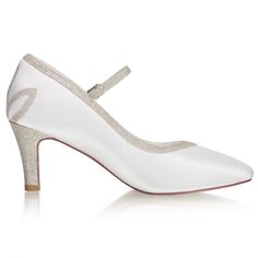 Rubber sole Heel is a very comfortable 2.7 inches with adjustable ankle strap for that perfect fit. This simple but very stylish shoe that will finish off what you are wearing on your special day.Special memory foam padding and soft cotton lining make this style extra comfortable. If you're hoping to be a bride with a traditional wedding outfit, then this is the shoe for you! Made with a beautiful lace and comfortable inner linings, this shoe will keep your feet in luxury all day long! Ideal for Satin Pumps, Prom Party Dresses, Stylish Shoes, Mid Heel, Traditional Wedding, Wedding Bridesmaids, Bridal Shoes, Wedding Outfit, Wedding Shoes