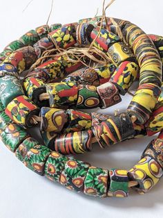 Condition as shown. Please inspect carefully These are old beads and are showing an expected level of chipping and pitting as is the case for 300 year old beads African Trade Beads, African Beads, Venetian Glass, Trade Beads, Jersey City, Jewelry Inspiration, Year Old, Gems, Craft Supplies