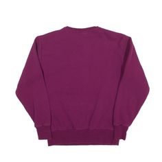 Item is in used condition. Discolouration to front logo. >Size: S >Armpit To Armpit: 19" >Armpit To Cuff: 21" >Collar To Hem: 25" Purple Crew Neck Sweatshirt, 90s Crew Neck Sweatshirt With Ribbed Cuffs, 90s Style Sweatshirt With Ribbed Cuffs And Crew Neck, Purple Cotton Sweater With Ribbed Cuffs, 90s Cotton Crew Neck Sweatshirt, 90s Style Cotton Crew Neck Sweatshirt, Purple Cotton Crew Neck Sweatshirt, Vintage Cotton Sweats With Ribbed Cuffs, Vintage Crew Neck Sweatshirt In Solid Color