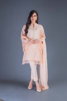 Bareeze Swiss Grace Ch3016 Peach Collection 2021 Semi-stitched Peach Dress With Dupatta, Elegant Pink Cambric Dress, Peach Long Sleeve Wedding Sets, Elegant Unstitched Peach Set, Elegant Peach Unstitched Suit With Dupatta, Elegant Peach Unstitched Set, Peach Long Sleeve Kurta For Wedding, Elegant Summer Dress In Cambric, Elegant Peach Sets For Eid