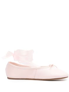 light pink calf leather smooth grain ribbed trim logo at the sole round toe front tie fastening tie-fastening ankle strap canvas lining branded leather insole leather outsole Repetto Shoes, Metallic Flats, Formal Loafers, Shoes Pink, Crossbody Tote Bag, Ballerina Shoes, Crossbody Tote, High End Fashion, Ballerinas