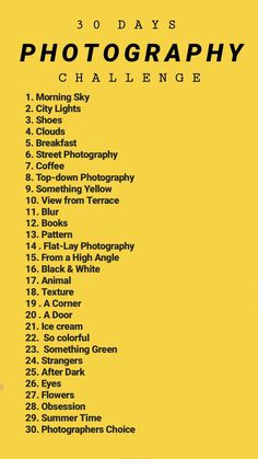 a yellow poster with the words photography on it