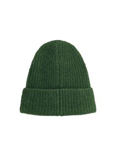 77% virgin wool, 22% nylon, 1% elastane Fitted Fall Beanie, Solid Color Wool Beanie For Winter, Fitted Soft Knit Beanie For Fall, Classic Fitted Wool Beanie, Classic Fitted Beanie For Cold Weather, Classic Fitted Beanie For Fall, Fitted Wool Beanie For Winter, Fitted Green Winter Beanie, Fitted Green Beanie For Winter