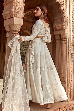 Shop for PREEVIN Off White Geometrical Embroidered Pattern Lehenga Set for Women Online at Aza Fashions White Bohemian Lehenga With Dupatta, White Fitted Anarkali Set With Mirror Work, Bohemian White Lehenga With Pallu, White Floor-length Choli With Mirror Work, White Bohemian Sharara With Intricate Embroidery, Fitted Bohemian Anarkali Set For Wedding, Unstitched White Choli With Mirror Work, Bohemian Lehenga With Chikankari Embroidery For Wedding, Bohemian Wedding Lehenga With Chikankari Embroidery