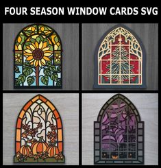 4 SEASON WINDOW CARD BUNDLE Svg - Cricut Files, Cardstock Svg, Silhouette Files - HelloCrafterSvg. Diy Layered Shadow Box Ideas, Christmas Shadow Boxes, Like Terms, 3d Shadow Box, Thanks Giving, Window Cards, Cricut Files, Wooden Projects, Svg Silhouette