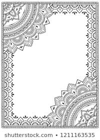 a black and white lace border with an ornate design on it's edges, in the shape of a square