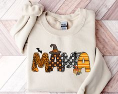 Mama Halloween Sweatshirt, Mama Sweatshirt, Halloween Sweater, Cool Mama Halloween Sweatshirt Grammy Sweatshirt, Halloween Shirts For Women, Hippie Halloween, Grandma Sweatshirt, Halloween Moms, Halloween Crewneck, Nana Shirts, Halloween Sweater, Ghost Shirt