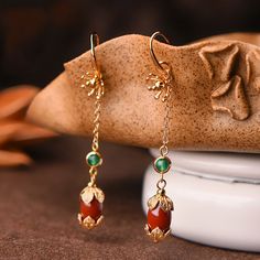 Red Long Earrings    #earrings #red #jewelry Red Agate Dangle Earrings, Agate Drop Earrings, Elegant Agate Drop Earrings, Miao Silver, Agate Earrings, Tassel Drop Earrings, Red Earrings, Green Agate, Red Agate