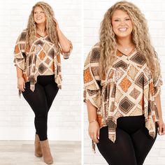 Part office-chic, part boho-chic, this top is the perfect choice for the season! Featuring a gorgeous geometric, floral pattern set against a bold, season-appropriate hue, this lovely top is sure to make a statement in any setting! 95% Polyester, 5% Spandex Chic Patterned Tops For Fall, Geometric Pattern Blouse For Spring, Chic Patterned Tops With Abstract Print, Chic Spring Tops With Geometric Pattern, Patterned Tops With Abstract Print For Day Out, Patterned Tops For Fall Day Out, Chic Spring Blouse With Geometric Pattern, Fall Day Out Patterned Tops, Fall Patterned Top With Unique Print