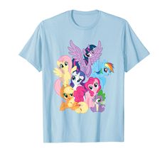 PRICES MAY VARY. Discover the magic with Twilight Sparkle, Fluttershy, Rainbow Dash and co while wearing our fantastic range of officially licensed My Little Pony clothing! Officially licensed My Little Pony merchandise featuring the Squad Together design. Lightweight, Classic fit, Double-needle sleeve and bottom hem Fluttershy Rainbow Dash, Twilight Sparkle, Rainbow Dash, Fluttershy, Branded T Shirts, My Little Pony, The Magic, Top Styles, Fashion Branding