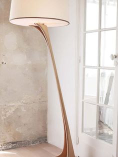 a lamp that is on top of a table