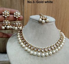 Luxury Bollywood Kundan Necklace With Tilla, Luxury Kundan Bridal Necklace With Polished Beads, Stone Jewelry Necklace Indian, Luxury Pink Temple Jewelry Style Kundan Necklace, White Jewellery Set, Kundan Jewellery Set Necklaces, Kundan Jewellery Set Royals, Kundan Jewellery Set Simple, Kundan Necklace Simple