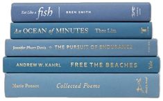 five books stacked on top of each other in front of a white background with the title an ocean of minutes