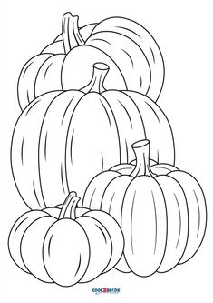 a pile of pumpkins coloring page