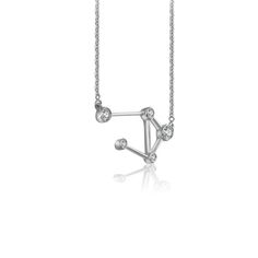 The best birthday gift for your loved one or yourself. Hand crafted with our experienced jewelers with precious material. This Libra Zodiac Constellation Necklace 18K White Gold & Diamond is made with diamond and solid 18k gold (never plated). That means durability, hypoallergenic and long lasting color that will not fade.   Comes with an Authenticity Certificate from our in-house gemologist and a luxe gift pack. This simple yet elegant Necklace will win you all the compliments. It could be wear Celestial Zodiac Sign Diamond Jewelry, Celestial Zodiac Diamond Jewelry, Sterling Silver Zodiac Sign Jewelry For Anniversary, Luxury Zodiac Sign Jewelry For Anniversary, Elegant Sterling Silver Zodiac Sign Jewelry, Elegant Sterling Silver Zodiac Jewelry, Elegant Zodiac Sign Jewelry For Anniversary, Elegant Zodiac Sign Jewelry For Formal Occasions, Elegant Zodiac Sign Jewelry For Formal Events