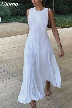 Shipping: Worldwide Express Shipping Available Delivery time: 🚚7-15Days Fast Shipping Returns: Fast refund,💯100% Money Back Guarantee. Casual Sleeveless Ribbed Maxi Dress, Casual Non-stretch White Midi Dress, White Non-stretch Casual Midi Dress, Sleeveless Ribbed Maxi Dress For Summer, White A-line Sleeveless Dress For Day Out, Casual A-line Ribbed Midi Dress, Casual Sleeveless A-line Dress, White Non-stretch Sleeveless Midi Dress, Beige Sleeveless Knee-length Dress For Day Out