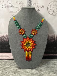 Beautiful set of handmade necklace and earrings, handmade by Mexican artisans