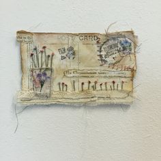 an old piece of paper that has been altered to look like it is on the wall