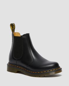 2976 Women's Smooth Leather Chelsea Boots | Dr. Martens Doc Marten Chelsea, 2976 Chelsea Boots, Back To The 70s, Dr Martens 2976, Yellow Heels, Chelsea Boots Women, Black Chelsea Boots, Leather Chelsea Boots, Chelsea Boot