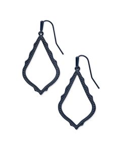 Kendra Scott | Sophia Drop Earrings in Navy Gunmetal Gunmetal Jewelry, Jewelry Kendra Scott, Metallic Frame, Kendra Scott Earrings, Buy Bead, Resin Tutorial, Creating Jewelry, Fall Jewelry, How To Make Necklaces