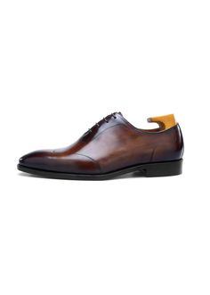 Indulge in the perfect fusion of Italian craftsmanship and classic design with our Handmade Patina Leather Shoes, meticulously crafted to become your new favorites. PRODUCT DETAIL: Full Grain Leather upper with a luxurious leather insole. Regular/Standard size: Runs true to size (size guide attached below). Available sizes: US 7-11. Customizable sizes: US 11.5-13 "Make To Order." Blake Stitched for a seamless and elegant finish. Exquisite Patina finishing for a unique and sophisticated look. Lea Fitted Snip Toe Leather Shoes For Office, Fitted Monk Strap Shoes For Business With Closed Toe, Business Leather Shoes With Closed Toe, Fitted Leather Business Shoes With Closed Toe, Brown Business Oxfords With Removable Insole, Business Brown Oxfords With Removable Insole, Fitted Leather Sole Loafers With Round Toe, Elegant Snip Toe Leather Shoes For Work, Fitted Oxfords With Leather Sole And Almond Toe