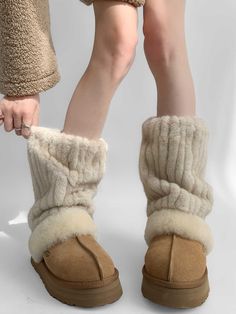 Stay warm and stylish with our Plush Leg Warmers. Designed to provide you with the ultimate comfort and warmth, these leg warmers are perfect for the chilly seasons. Choose between two versatile lengths, 25cm or 40cm, to suit your style and needs.  Short Version: 25cm.  Long Version: 40cm. Cozy Beige Leg Warmers For Fall, Solid Full-length Leg Warmers For Fall, Winter Bottoms With Soft Texture, Solid Full Length Leg Warmers For Fall, Cozy Leg Warmers For Winter, Cozy Beige Bottoms For Winter, Cozy Beige Winter Bottoms, Brown Winter Outdoor Bottoms, Cozy Soft Leg Warmers