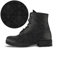 All of our Fashion Combat Boots are custom-made-to-order and handcrafted to the highest quality standards. - Features vegan-friendly leather with a double-sided print and rounded toe construction. - Lace-up closure for a snug fit. - Soft textile lining with sturdy construction for maximum comfort. - High-quality rubber outsole for traction and exceptional durability. Please allow 3-7 working days to receive a tracking number while your order is hand-crafted, packaged and shipped from our facilit Fashion Combat Boots, 90s Boots, Hippie Boots, Combat Boots Style, Leather Lace Up Boots, Classic Pattern, Women's Boots, Custom Shoes, Work Boots