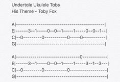 the ukulele tabs for guitar