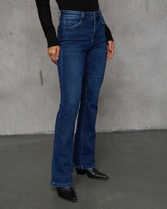 For a laid-back yet trendy style, the Dorina High Rise Flare Jeans are just what you need. Made from stretch denim fabric, these jeans offer the perfect mix of comfort and curve-hugging fit. The high-rise silhouette flatters your waist, while the flare leg adds a playful, vintage-inspired twist with a subtle light whiskiering that gives off that effortlessly cool, lived-in look. Runs large, consider sizing down Stretch denim fabric Light whiskering detail 5-pocket styling Zip fly with button closure 95% Cotton 4% Polyester 1% Spandex High Rise Flare Jeans, The Flare, Stretch Denim Fabric, Fabric Light, Trendy Style, Denim Fabric, Flare Jeans, Stretch Denim, Trendy Fashion