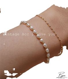 Bjux - Vintage pulsera de cuentas de perlas de agua dulce simple pulsera de perlas pulsera de perlas Delicate Baroque Pearl Bracelet With Pearl Chain, Delicate Baroque Pearl Chain Bracelet, Delicate Baroque Pearl Bracelet, Minimalist Pearl Bracelets With Pearl Chain, Delicate Pearl White Pearl Bracelets, Dainty Beaded Pearl Bracelet, Minimalist Pearl Bracelet With Round Beads, Everyday Pearl Bracelets With Round Beads, Dainty Pearl Beaded Bracelets In Pearl White