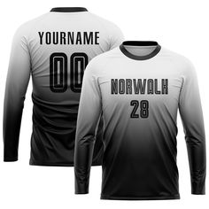 a black and white jersey with the number two on it