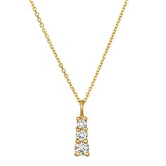 0.60 Carat Natural Diamond Necklace Pendant 14k Yellow Gold G Si 18 Inches Chain 100% Natural Diamonds, Not Enhanced In Any Way Round Cut Diamond Necklace 0.60ct G-H Si 14k Yellow Gold 3 Gram 11/16 Inches In Length, 3/16 Inches In Width 3 Stones N5623.60y All Our Items Are Available To Be Ordered In 14k White, Rose Or Yellow Gold Upon Request. Classic 14k Yellow Gold Diamond Necklace, Classic Yellow Gold 14k Diamond Necklace, Yellow Gold Necklaces With Vvs Clarity For Anniversary, Dainty Yellow Gold Diamond Necklace In Prong Setting, Dainty Yellow Gold Diamond Necklace With Prong Setting, Dainty Yellow Gold Necklace With Prong Setting, 14k Yellow Gold Necklace With Prong Setting, Yellow Gold Necklace With Prong Setting For Anniversary, Gift Yellow Gold Diamond Necklace Vvs Clarity