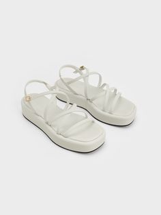 Charles And Keith Sneakers, Elegant Crochet Dress, White Sandal, The Tipping Point, Casual Basics, Colored Sandals, Ripped Boyfriend Jeans, Flatform Sandals, Faux Leather Heels