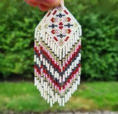 Tribal Earrings Native Large Boho American Seed Beads Handmade Earring Native American Beaded Earrings, Native Beadwork, Handmade Earrings Beaded, Handmade Earring, Beadwork Patterns, Native American Beading, Beads Handmade, Fashion Jewelry Earrings, Bead Jewelry