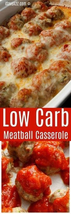 low carb meatball casserole is an easy and delicious meal for the whole family