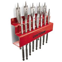 a bunch of tools that are in a holder