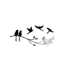 Bird Tattoo Across Chest, Bird Family Tattoos For Women, Three Bird Tattoos For Women, Small Family Tattoos For Women, Bird Heart Tattoo, Delicate Wrist Tattoos For Women, Bird Branch Tattoo, Three Little Birds Tattoo, Three Birds Tattoo