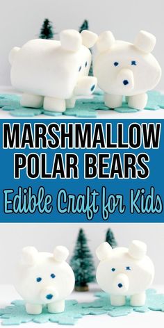 marshmallow polar bears for kids to make