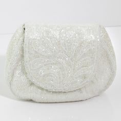 White Satin Fabric, Imperial Fashion, Purse Fashion, Bridal Clutch, Fashion White, Clutch Purse Evening, Beaded Handbag, Beaded Clutch, Vintage Bridal