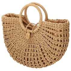 PRICES MAY VARY. ❤ Summer Beach Bag - Exquisite straw surface,polyester lining,top drawstring/zipper closure,round top handle and half round shape,causal style, lightweight, perfect for summer,beach, shopping, parties, dating, travel and so on ❤ Chic Straw Beach Bag - This round rattan bag with exquisite design is sure to bring lots of attention whether you are on the beach or walking down the street. It will add so much personality which makes this summer bag outfit an all year ❤ Straw Tote for Round Straw Bag, Rattan Handbags, Retro Purse, Straw Beach Bag, Summer Handbags, Round Handle, Straw Tote Bag, Woven Handbags, Straw Handbags