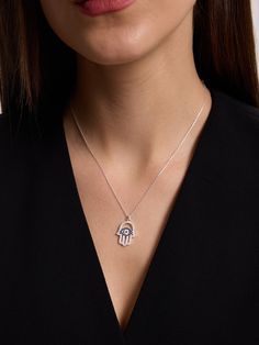 Discover the elegant 925 Sterling Silver Hamsa Necklace, featuring a 14k gold-plated pendant. This piece of luck jewelry combines the protective symbol of the Evil Eye with the Hand of Fatima, offering both style and spiritual significance. Perfect as a thoughtful gift, this protection necklace adds a touch of timeless elegance to any collection. 🌸 Ideal for those seeking a special, handmade gift, our silver bracelets radiate appreciation and admiration. Don't miss out on our limited-time offer Sterling Silver Gemstone Pendant Charm Necklaces, Sterling Silver Star Of David Necklace With Polished Finish, Fine Jewelry Sterling Silver Pendant Charm Necklace, Fine Jewelry Sterling Silver Pendant Necklace, Yellow Gold Necklace With Sterling Silver Clasp For Gift, Yellow Gold Necklace With Silver Clasp For Gift, Sterling Silver Star Of David Amulet Necklace, Silver Star Of David Necklace With Gemstone, Sterling Silver Gemstone Charm Necklace Fine Jewelry