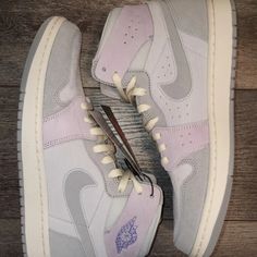 Nike Jordan 1 High Zoom Air Cmft Grey Barely Grape Shoes Womans 12 Dv1305 005 Grape Shoes, Nike Jordan 1 High, Shoes Nike Jordan, Nike Jordan 1, Womens Jordans, Jordan 1 High, Shoes Nike, Purple Grey, Nike Jordan